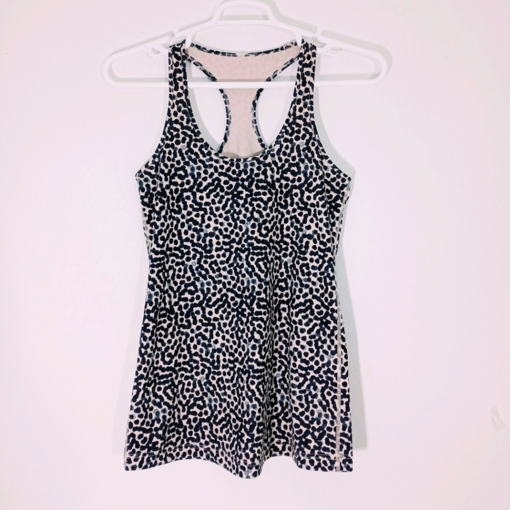 Lululemon Printed Dots Razer Back Tank Top